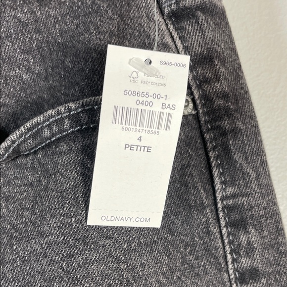 Old Navy Black Extra High Rise Wide Leg Jeans Women 4 Petite - Picture 2 of 10